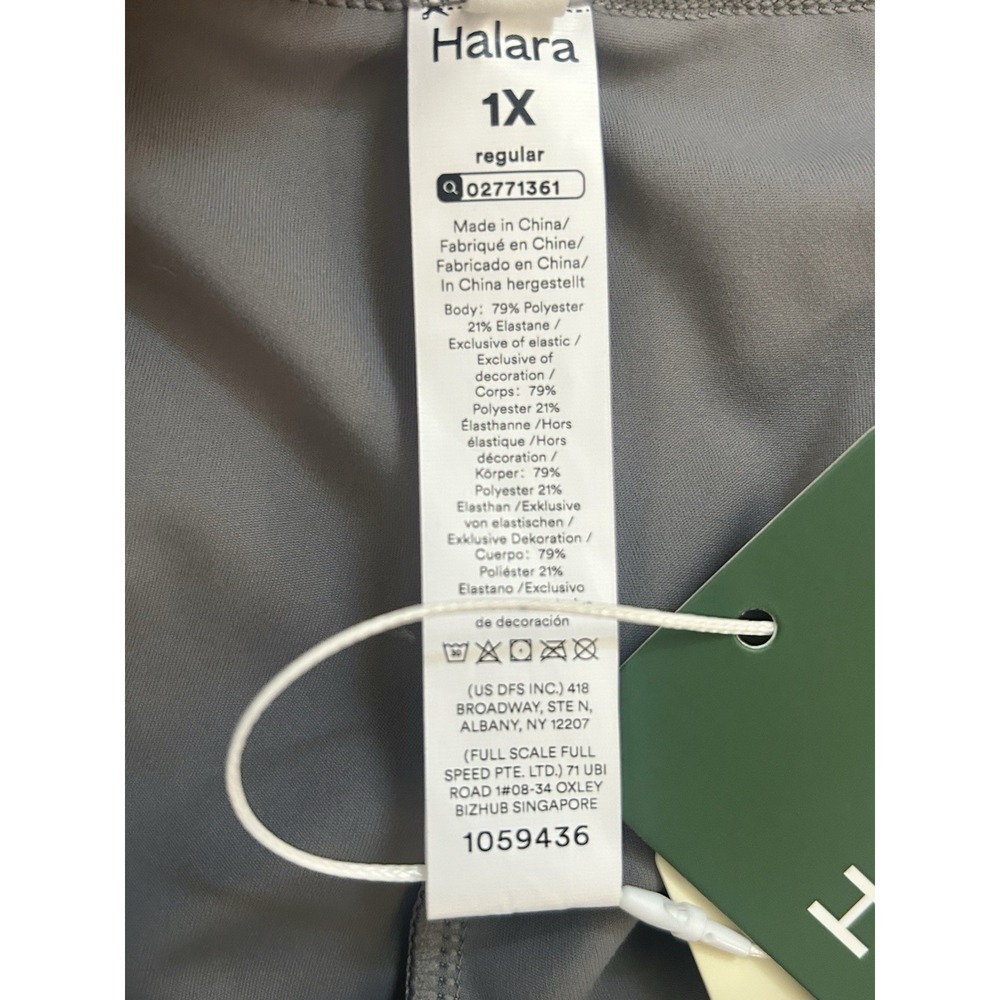 Halara Flex DayStretch High Waisted Flare Pants Zip Pockets Women's 1X Plus Gray - Picture 13 of 14